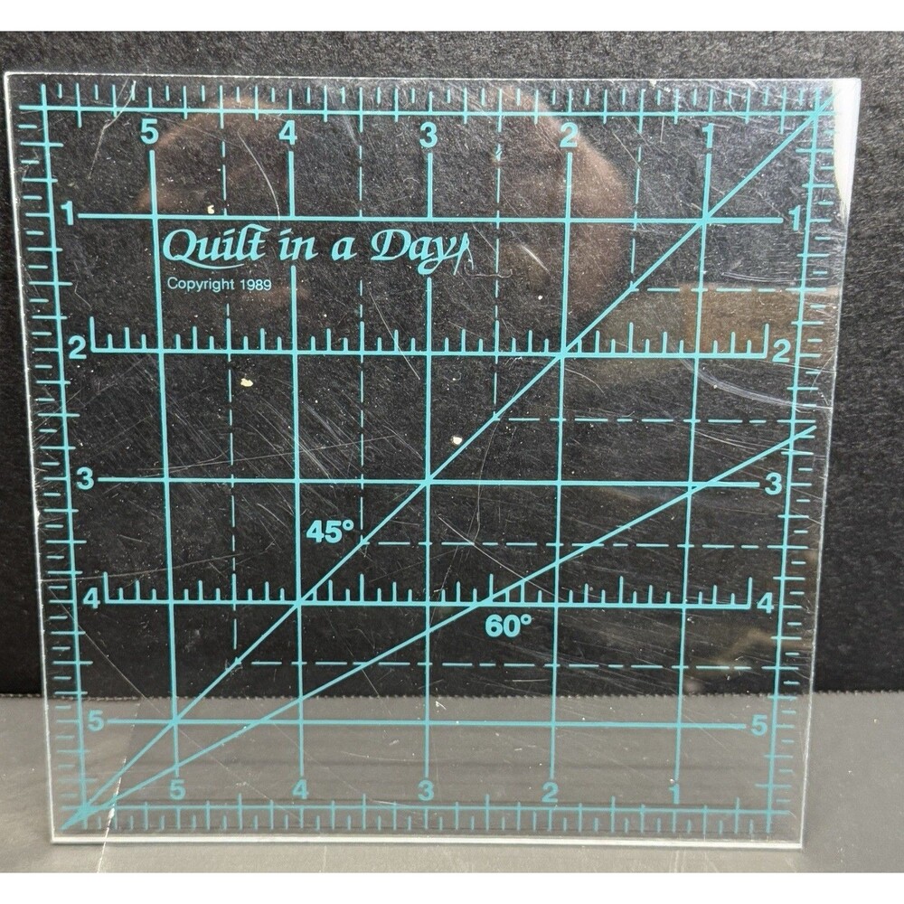 Quilt in a Day Ruler 6"x6" Acrylic Template Quilting Sewing Rotary Cutter